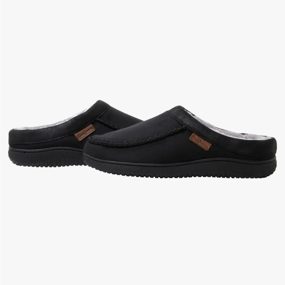 Men's Black Slip-On Slippers - Picture 7 of 12